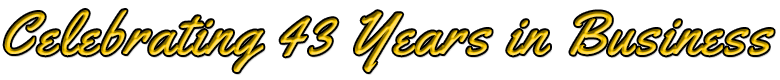 Celebrating 40 years in business text