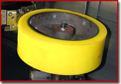 large urethane pipe guide roller 